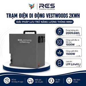 Trạm Điện Di Động Vestwoods 1-2kWh AC 220V 500-1000W Pin LiFePO4 1000-2000Wh - Nguồn Điện Dự Phòng UPS Cho Gia Đình